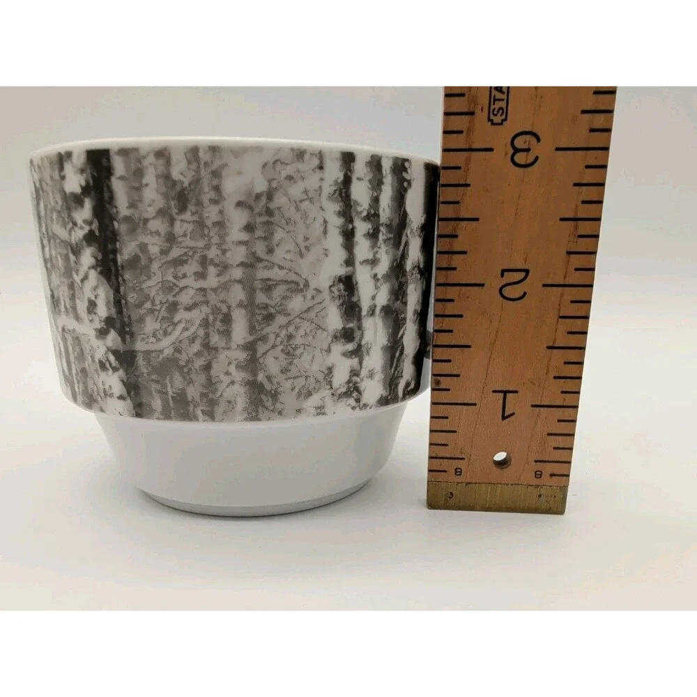 Pier 1 Snow Forest Stacking Mug Birch Tree Winter Replacement 3rd From Bottom